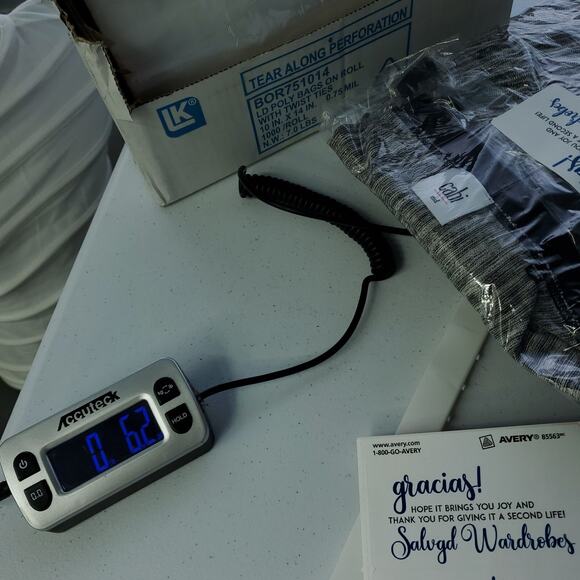 Cabi Horizontal Shrug Sweater Women Medium Heather Gray Knit Stretch Long Sleeve - Picture 7 of 7